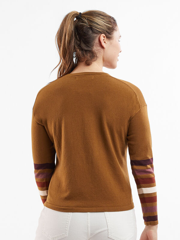 Synergy Crew Neck Sweater - Sleeve Stripe, , original