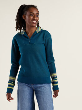 Women's 1/4 Zip Merino Blend Sweater: Kickstart