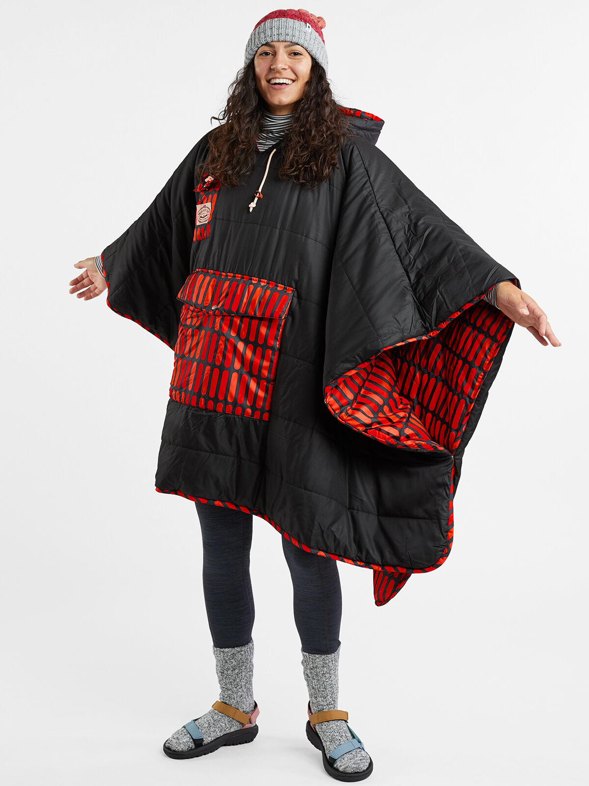 Poler Reversible Camp Poncho: Twin Flames | Title Nine