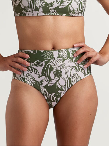 Lucky High Waisted Bikini Bottom - Olive You