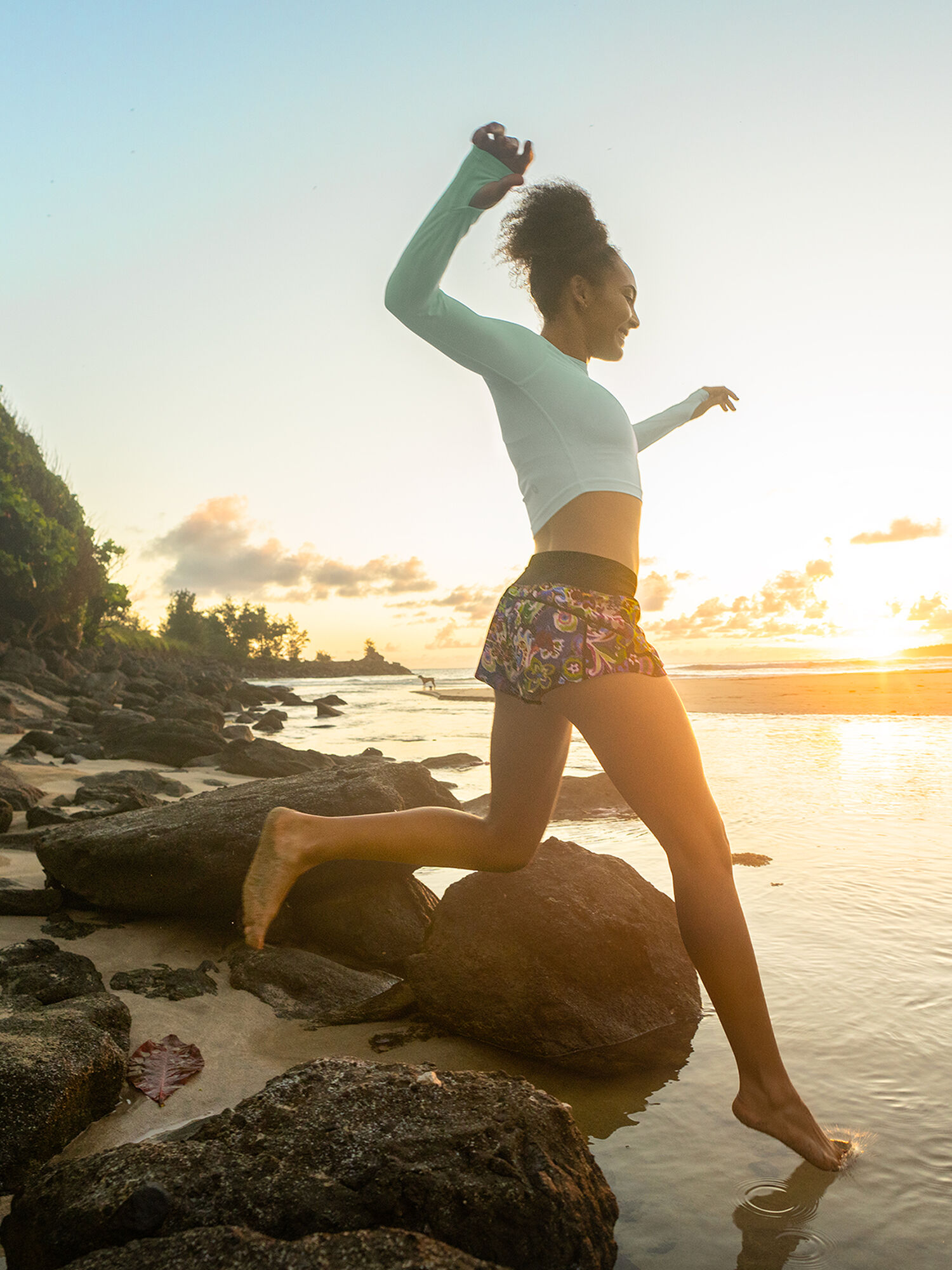 Wahine Swim Shorts - Lago di Como, , model