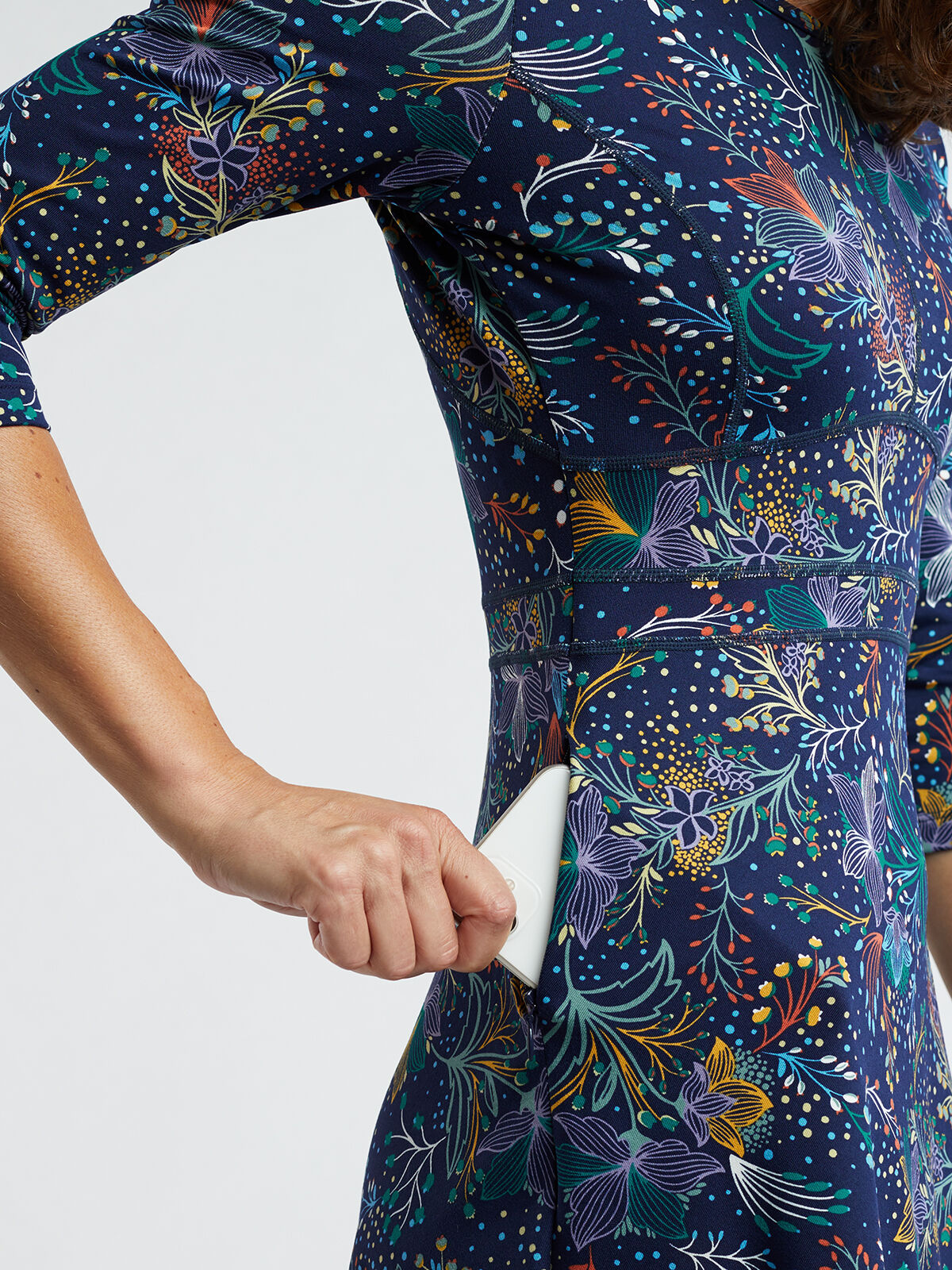 Three Quarter Sleeve Dress Dream Flora Fest Title Nine