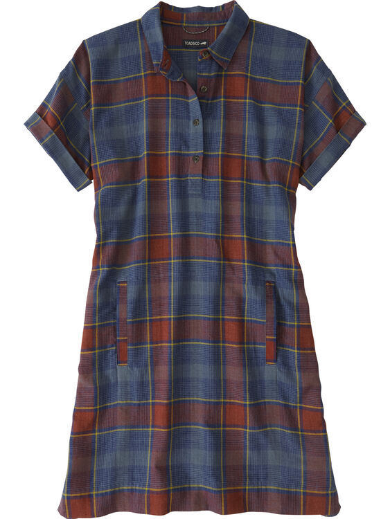 Plaiditude Short Sleeve Shirt Dress, , original