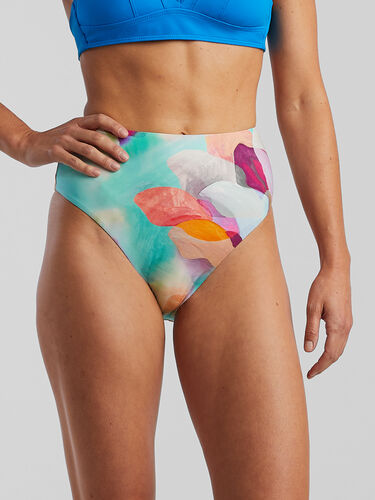 Streamline 2.0 High Waisted Bikini Bottom - Plumeria