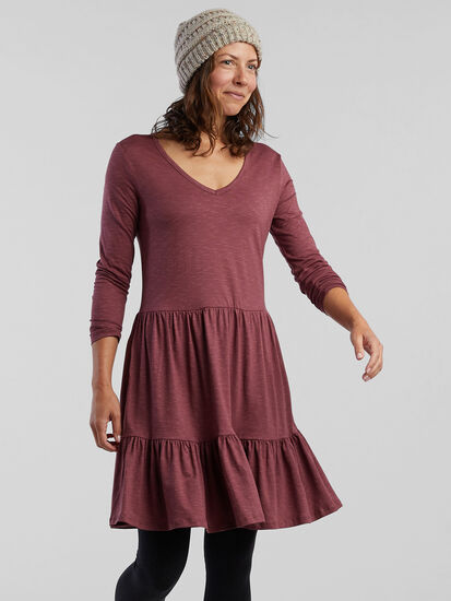 Whirlwind Tiered Long Sleeve Dress
