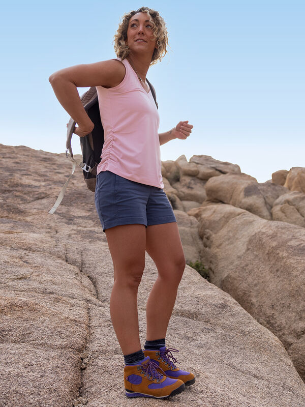 Solar Flair V Neck Tank Top, , model