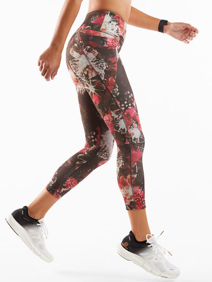 Mad Dash Reversible Crop Tights - Glacier Meadows, , original