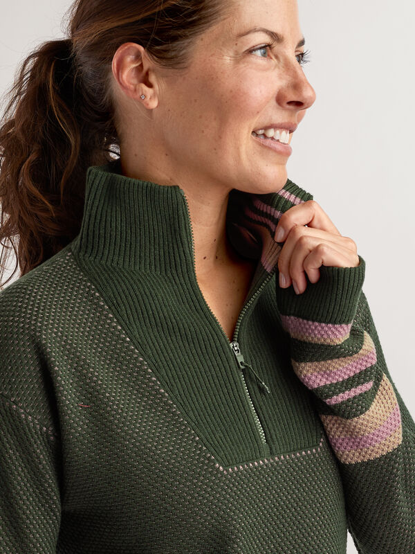 Kickback 1/4 Zip Sweater - Stripe, , original