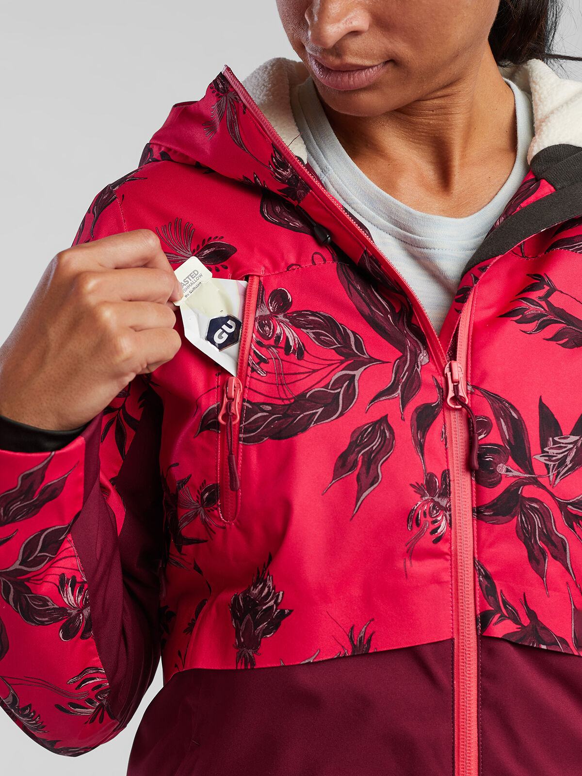 Womens floral ski 2025 jacket