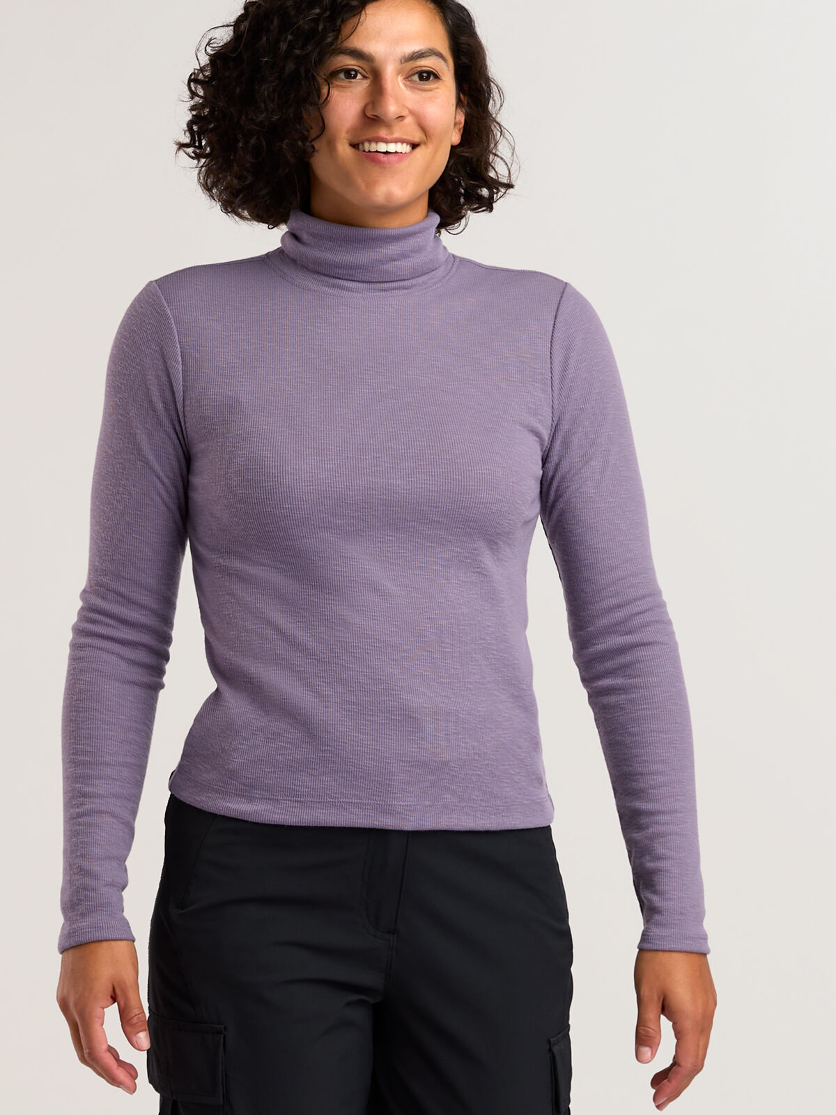 トップス phere / Bootis wool turtleneck tops Women's Long Sleeve Ribbed Turtleneck: Headlands