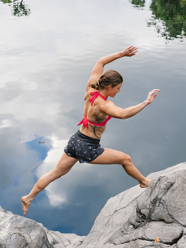 Wahine Swim Shorts - Ginkgo, , model