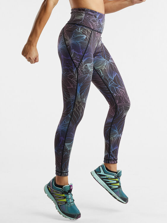 Mad Dash Reversible 7/8 Running Tights - Jungle Mirage, , original