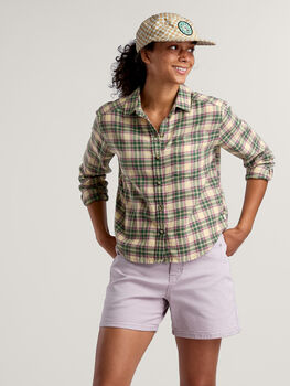 Plaiditude Button Down Shirt Cropped Length
