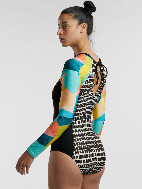 Zenith Long Sleeve One Piece Swimsuit - Buon Fresco, , original