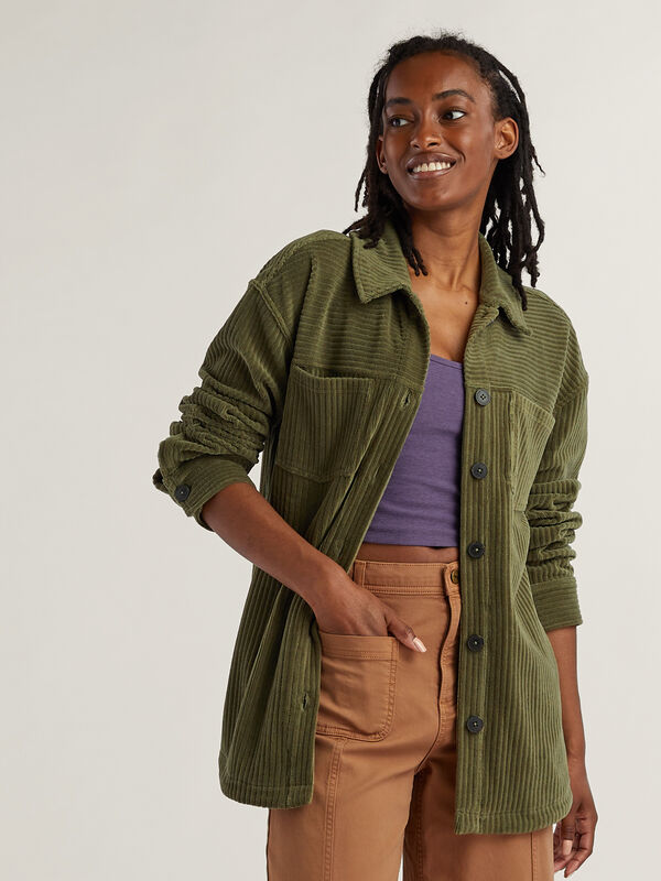 Hudson Stretch Cord Shacket, , original