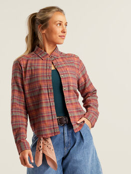 Plaiditude Button Down Shirt Cropped Length
