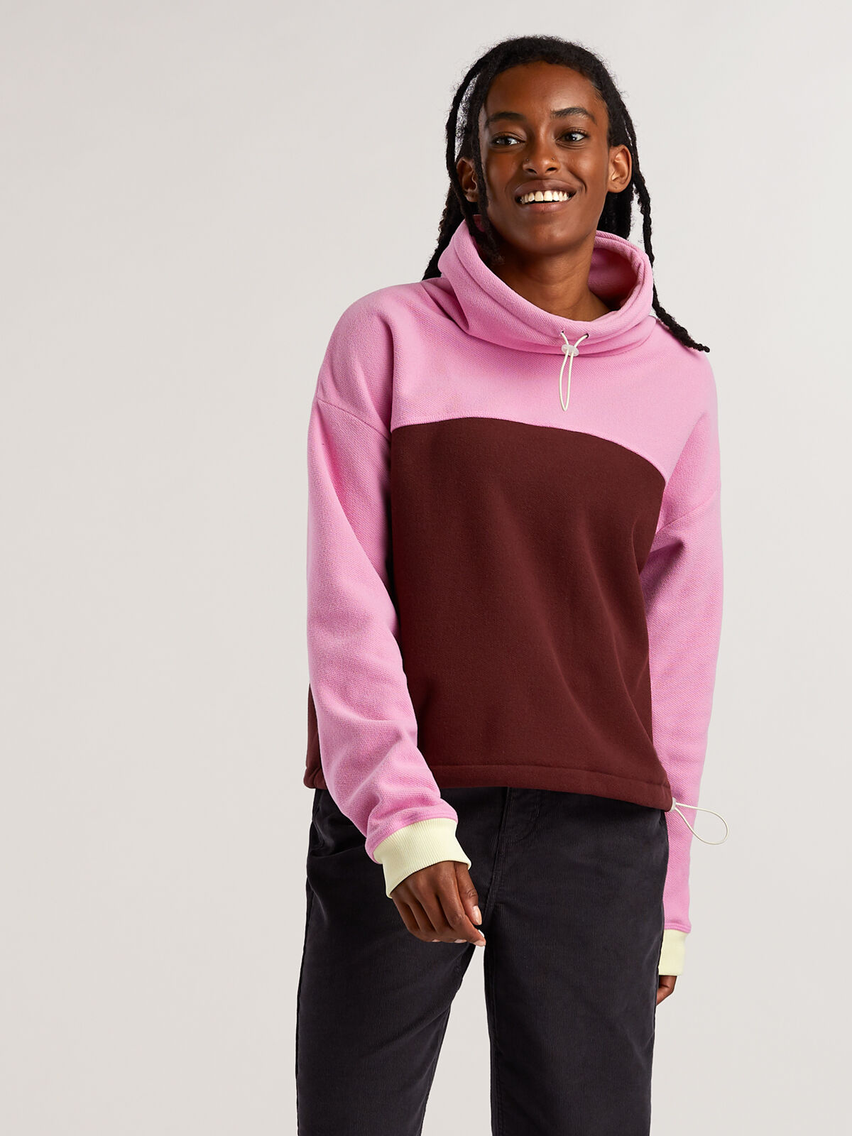 Deso Supply Co. Women's Cowl Neck Fleece Pullover | Title Nine