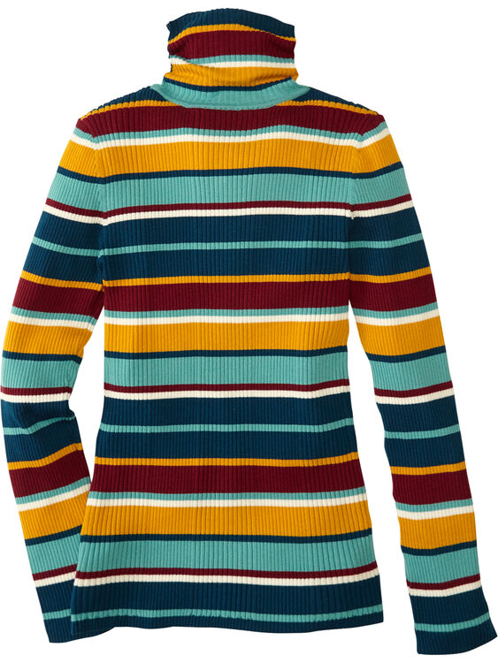 Synergy Ribbed Turtleneck Sweater - Stripe, , original