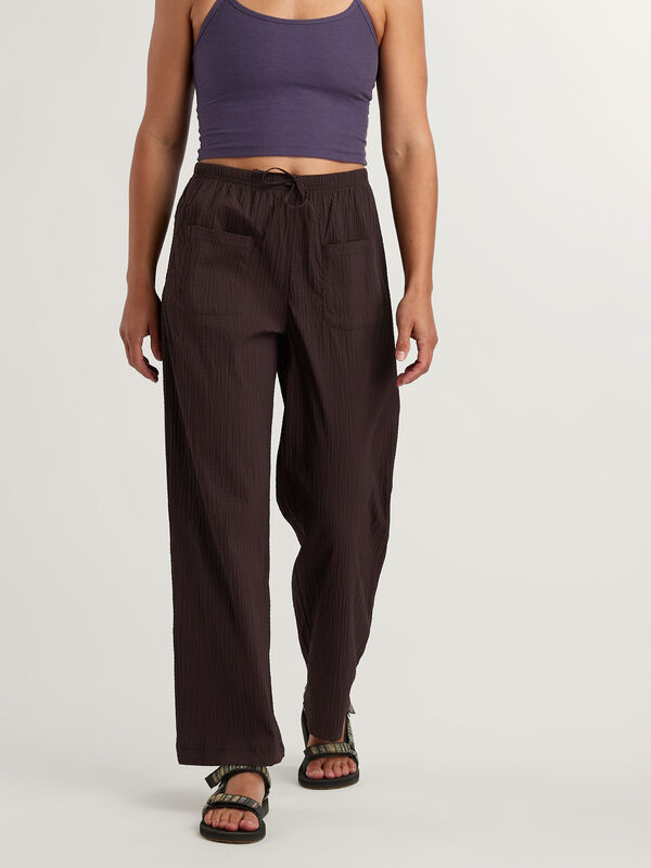 Meridian Crinkle Pants, Cacao, original