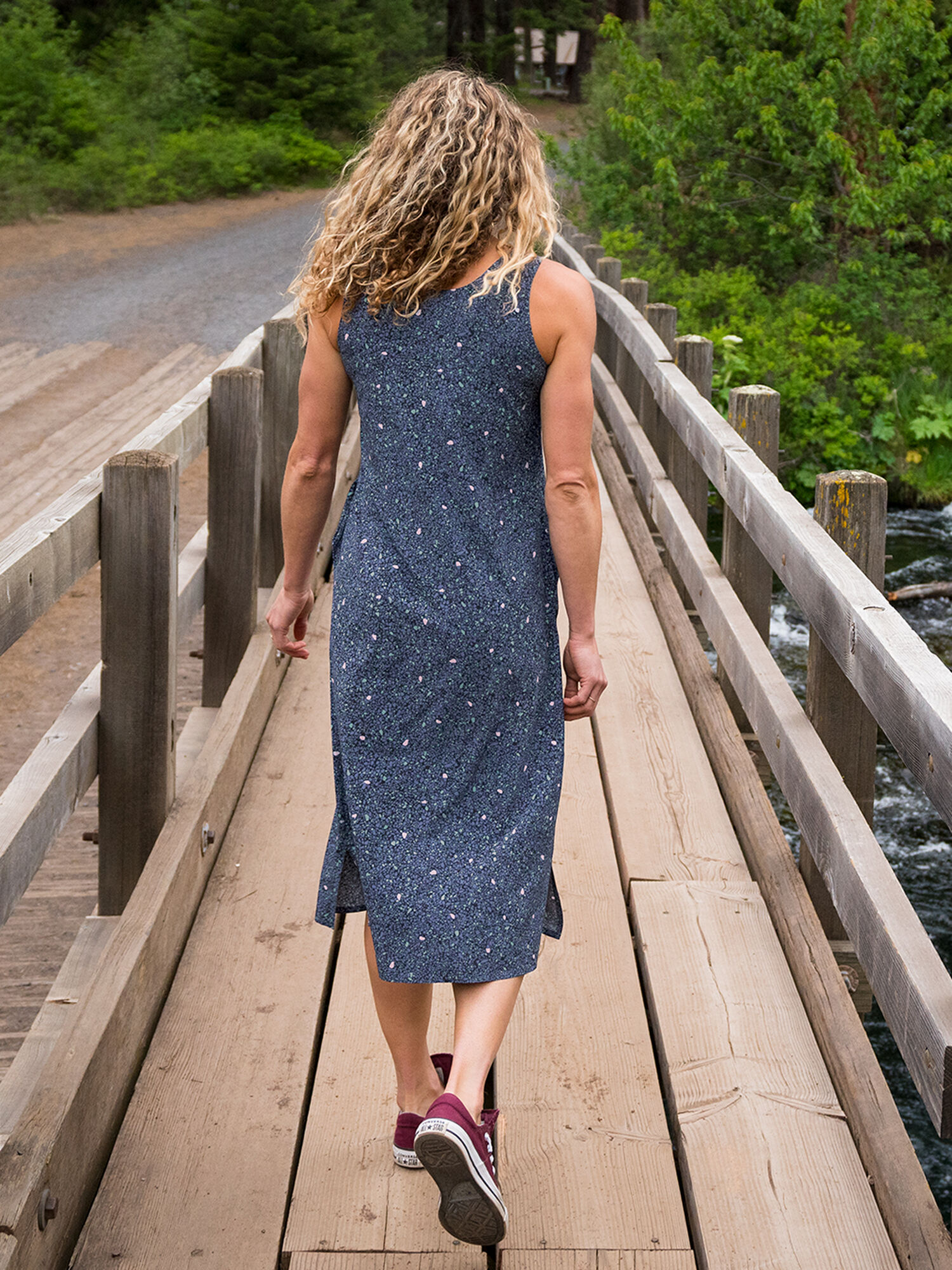 Round Trip Midi Dress - River Stone, , model