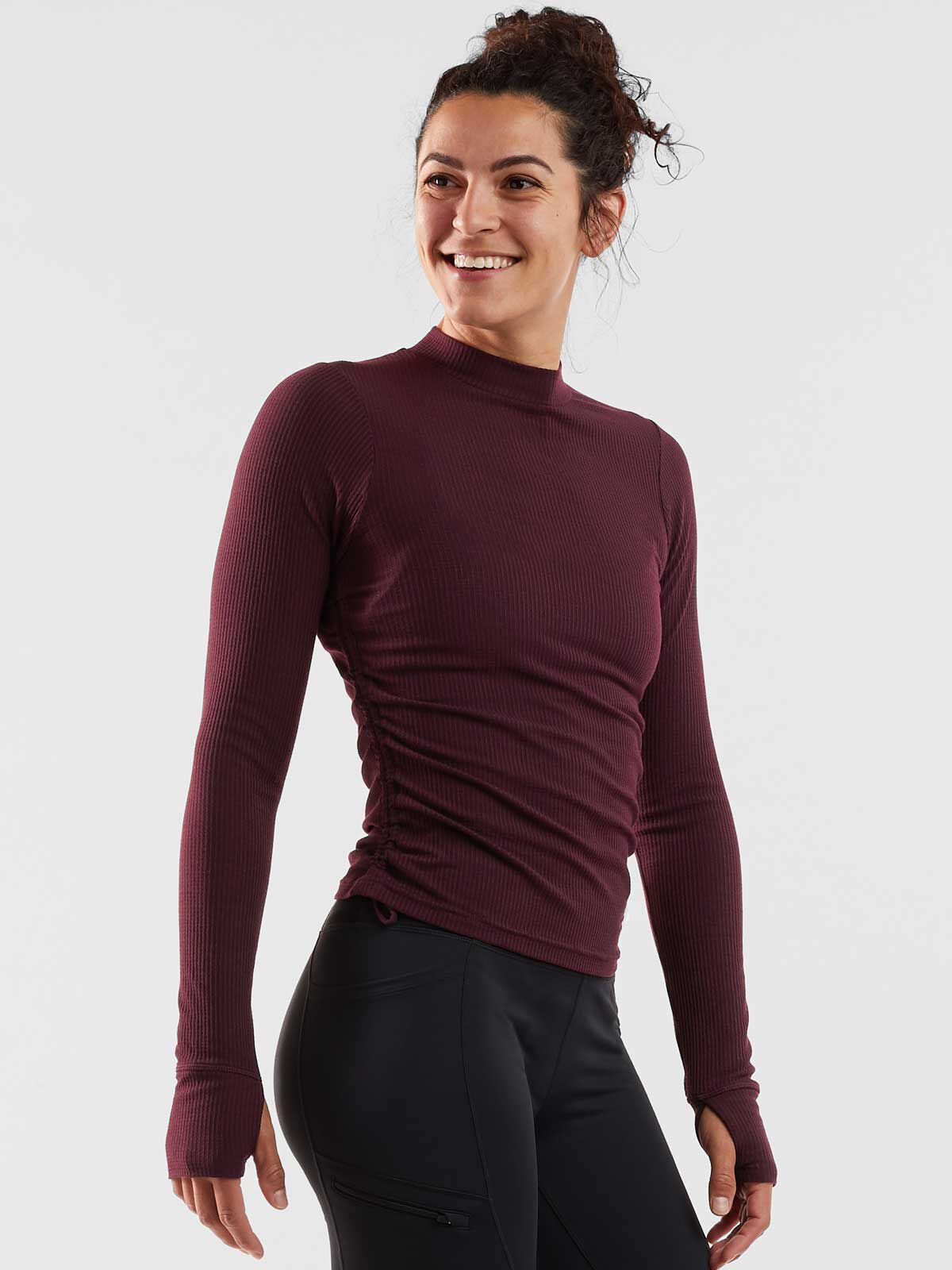Waffle long sale sleeve top
