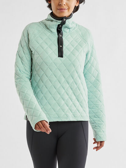 Power Up Quilted Snap Pullover
