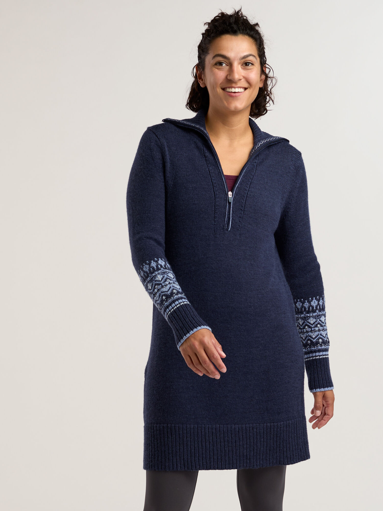 Tropo 1/4 Zip Sweater Dress, , original