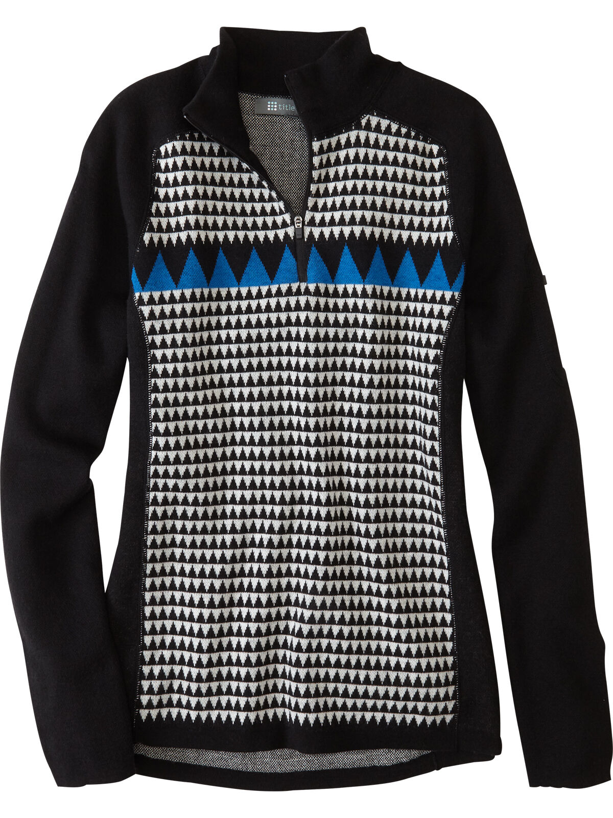 Quarter Zip Sweater Women's Super Power Houndstooth | Title Nine