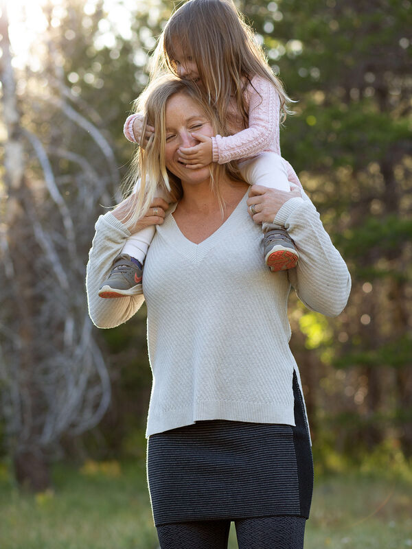 99 V Neck Sweater - Textured, , model