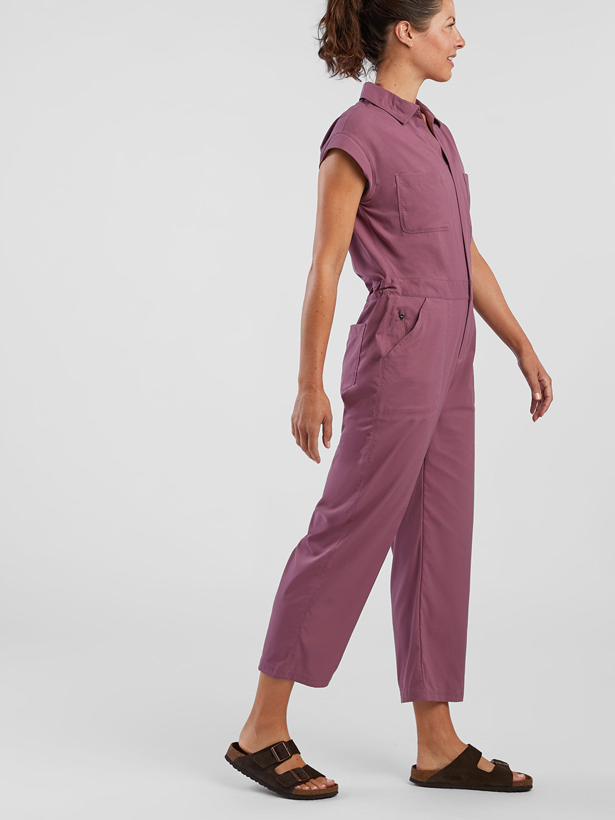 Short Sleeve Jumpsuit: Evelyn - Petite Outlet
