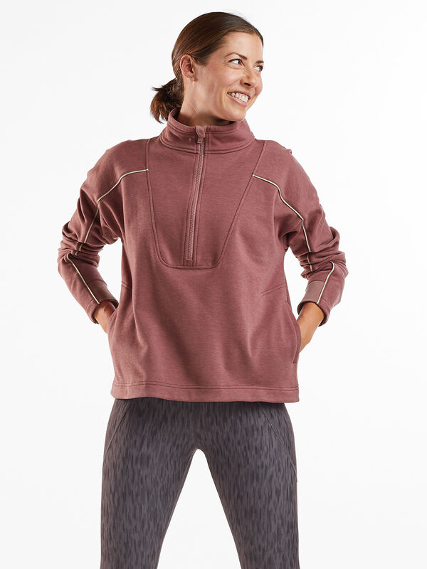 Warmup 1/4 Zip Fleece Sweatshirt, , original