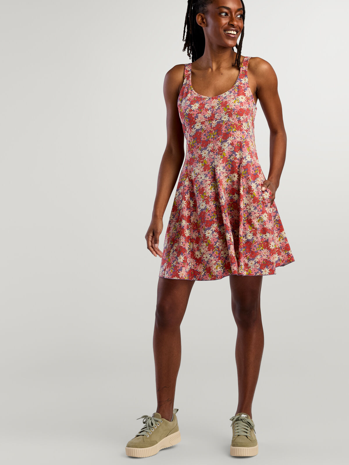 Crusher Pleated Adventure Dress – UPF 50 Built-In Bra Dress