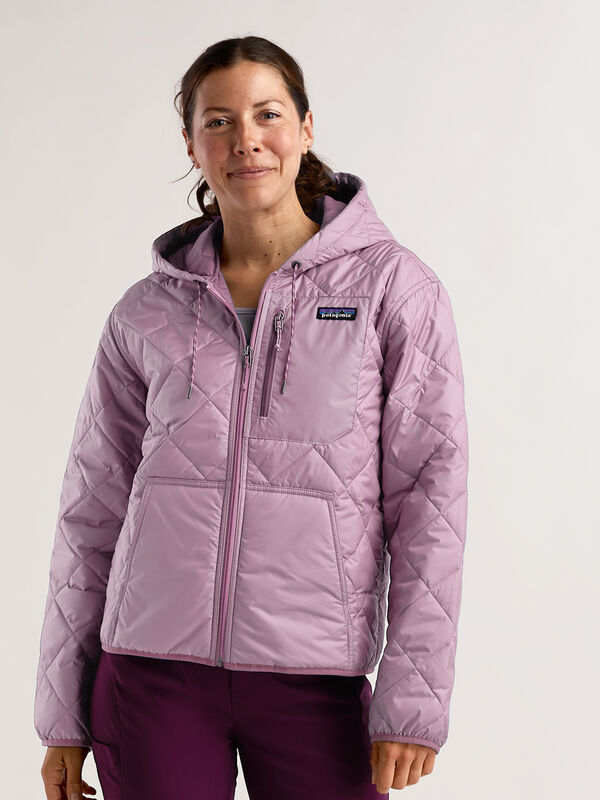 Patagonia Diamond Quilted Bomber Hoodie Jacket