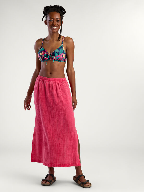 Yara Gauze Midi Skirt &ndash; Organic Cotton Gauze Midi Skirt