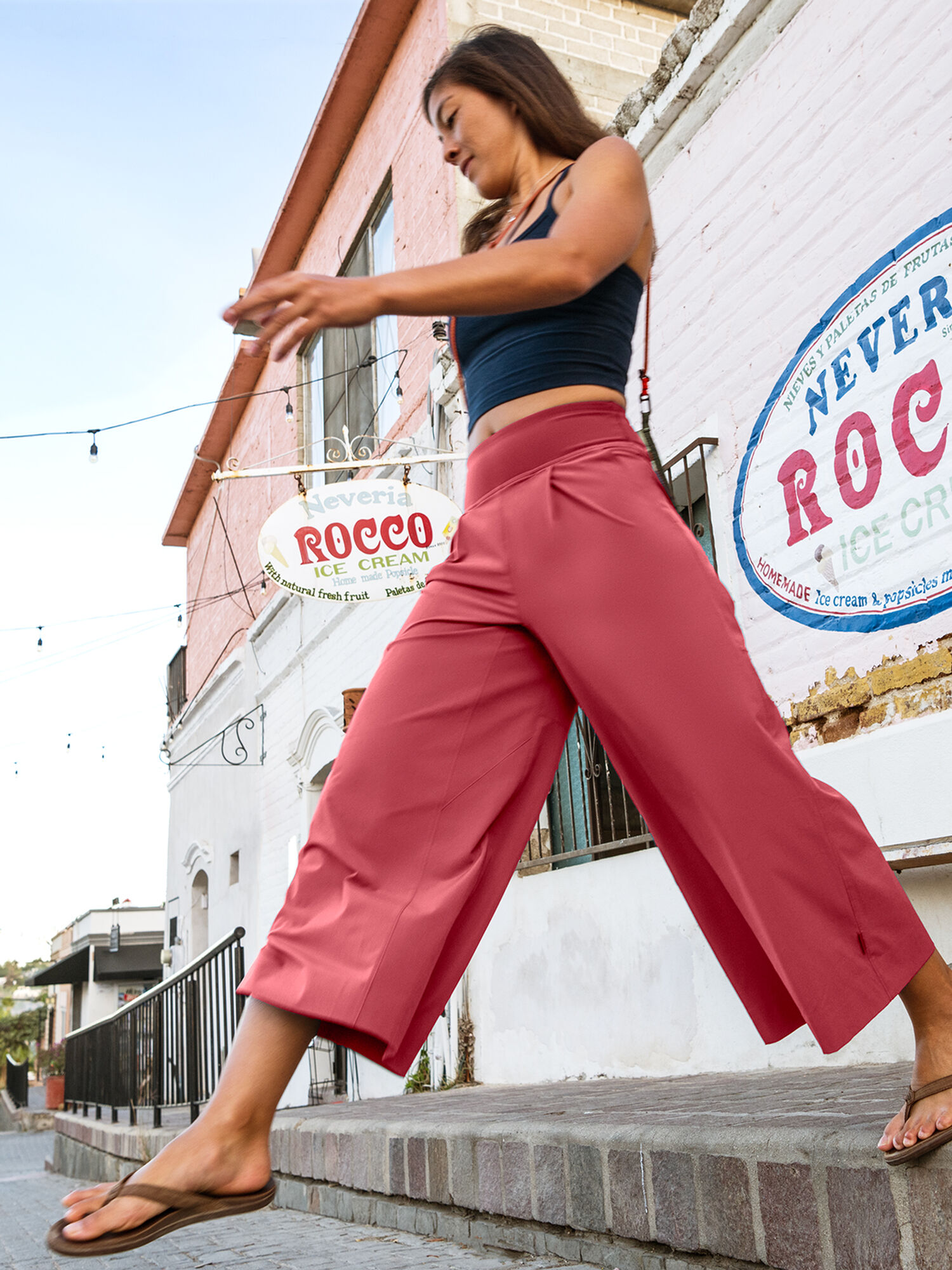 Round Trip Wide Leg Pants, , model