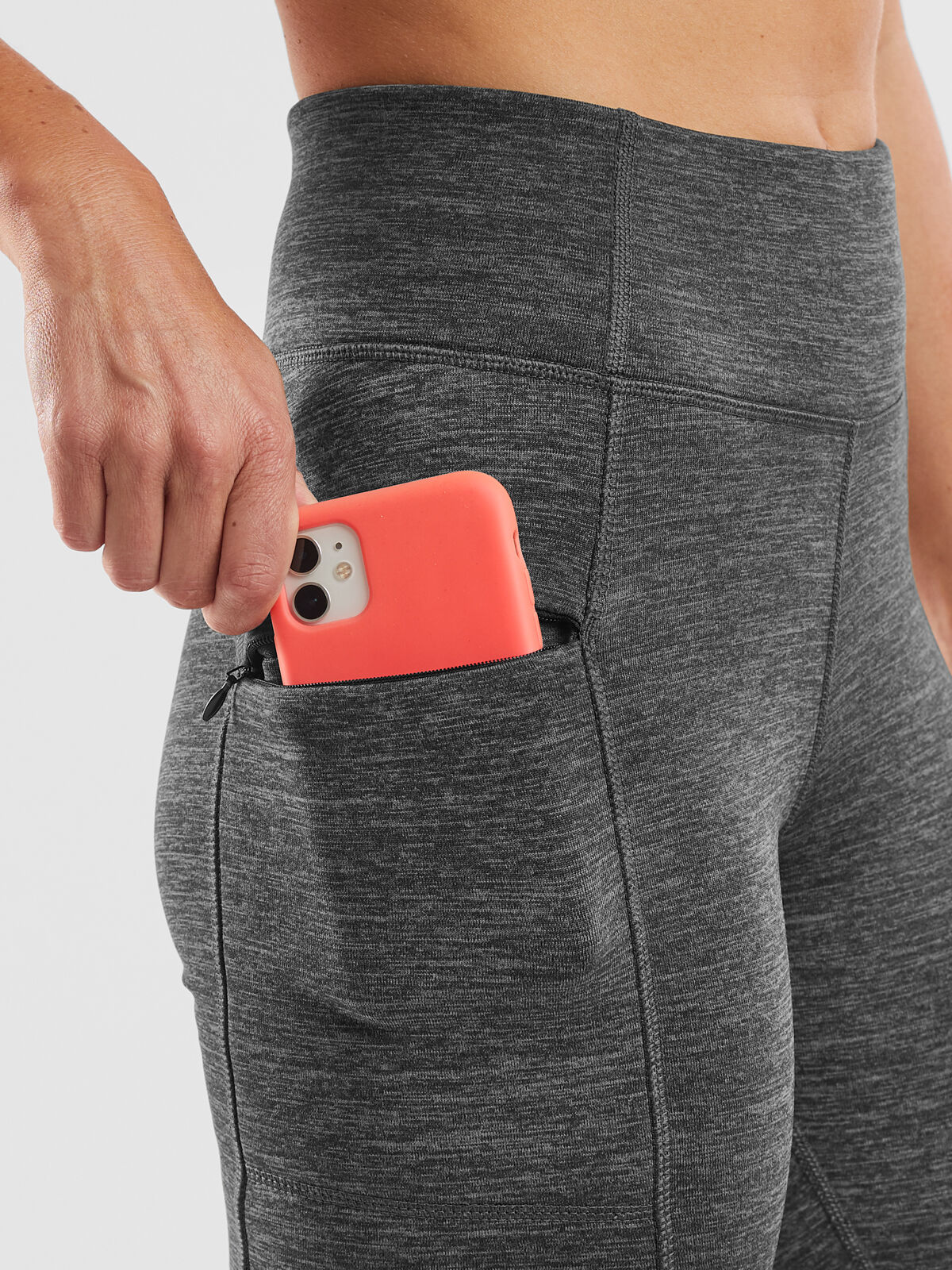 Fleece Lined Leggings: Crash - Heathered Long Fleece Lined Leggings: Crash - Heathered Long