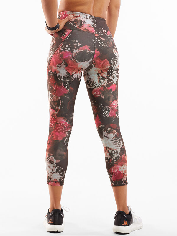 Mad Dash Reversible Crop Tights - Glacier Meadows, , original