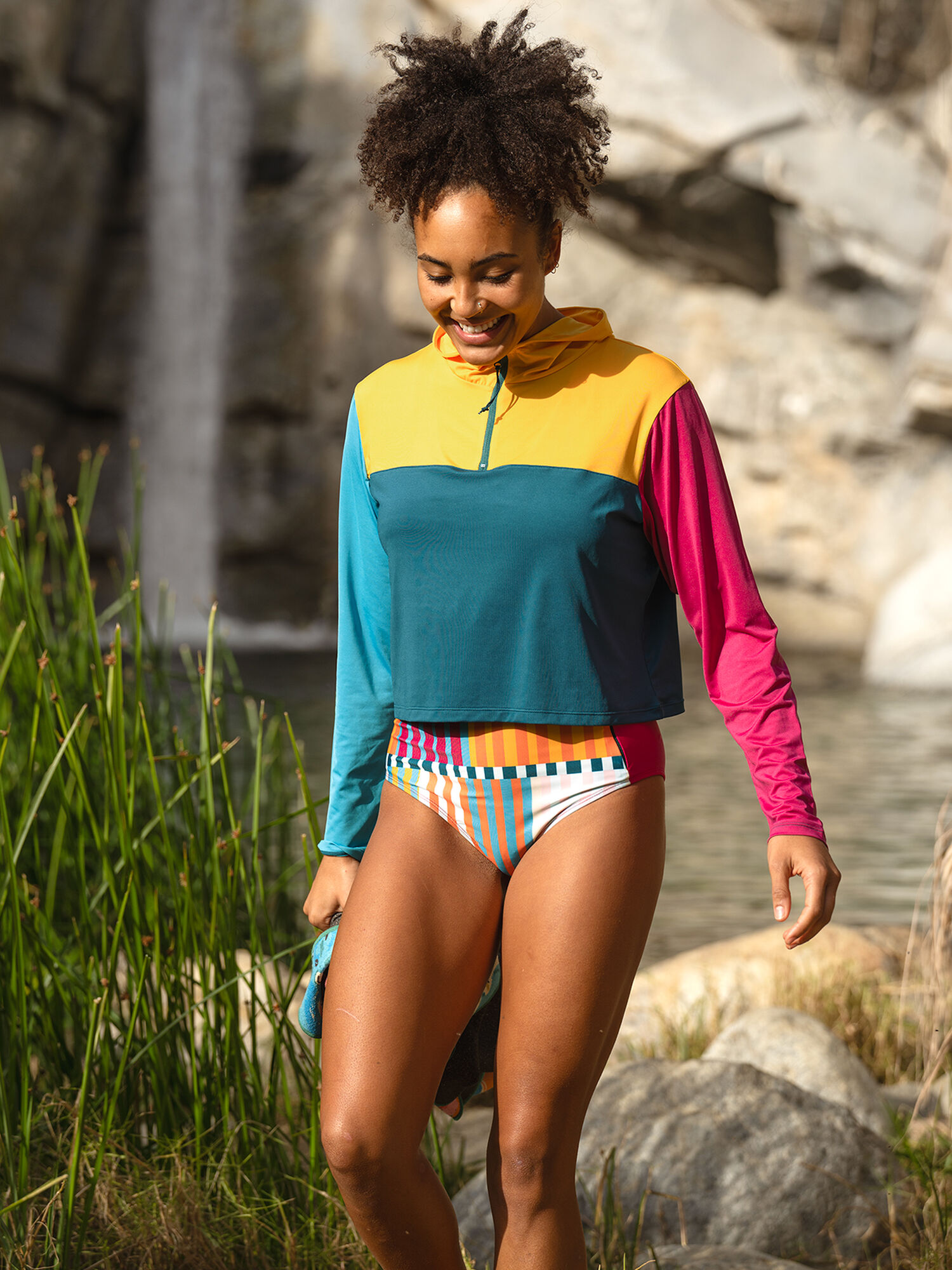Sunshade 1/4 Zip Hoodie - Ibiza, , model