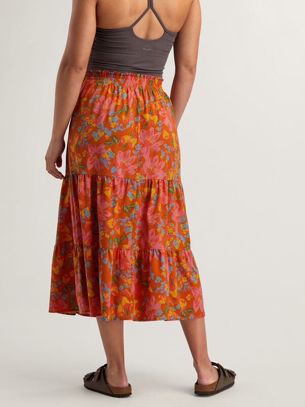 Crusher Tiered Midi Skirt, , original