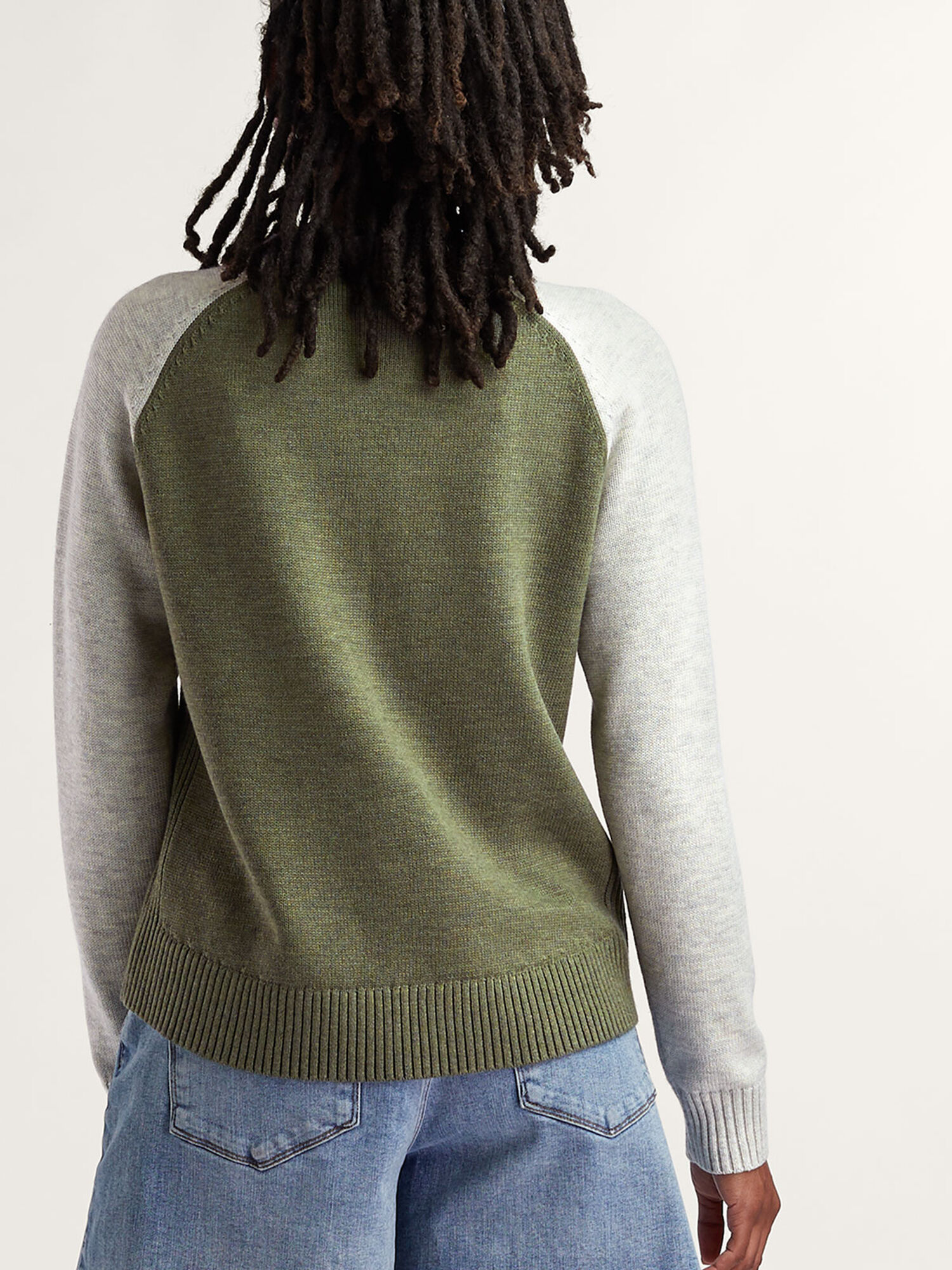 Women's Mendocino Crew Neck Sweater Colorblock