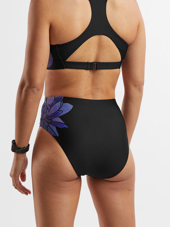 High Waisted Bikini Bottom: Streamline Solid Color