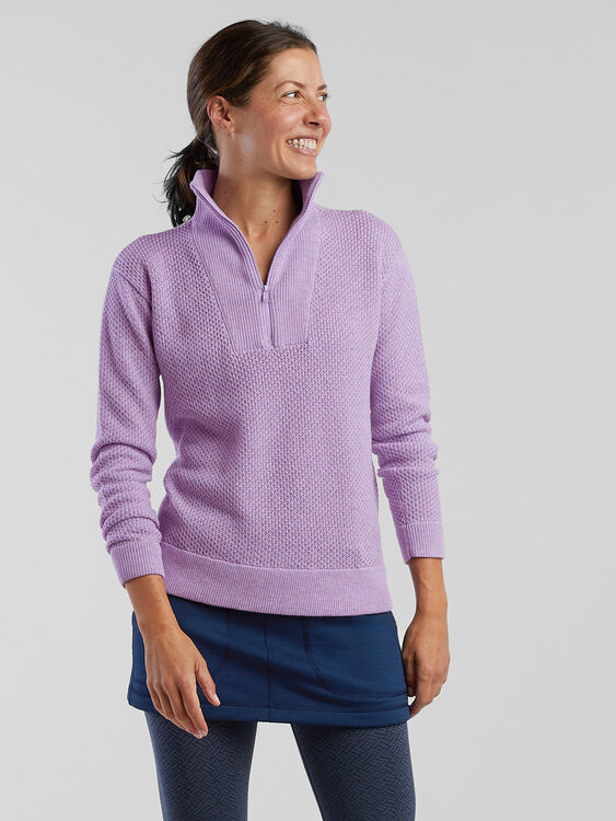 Women's 1/4 Zip Up Sweater: Woolicious Solid | Title Nine