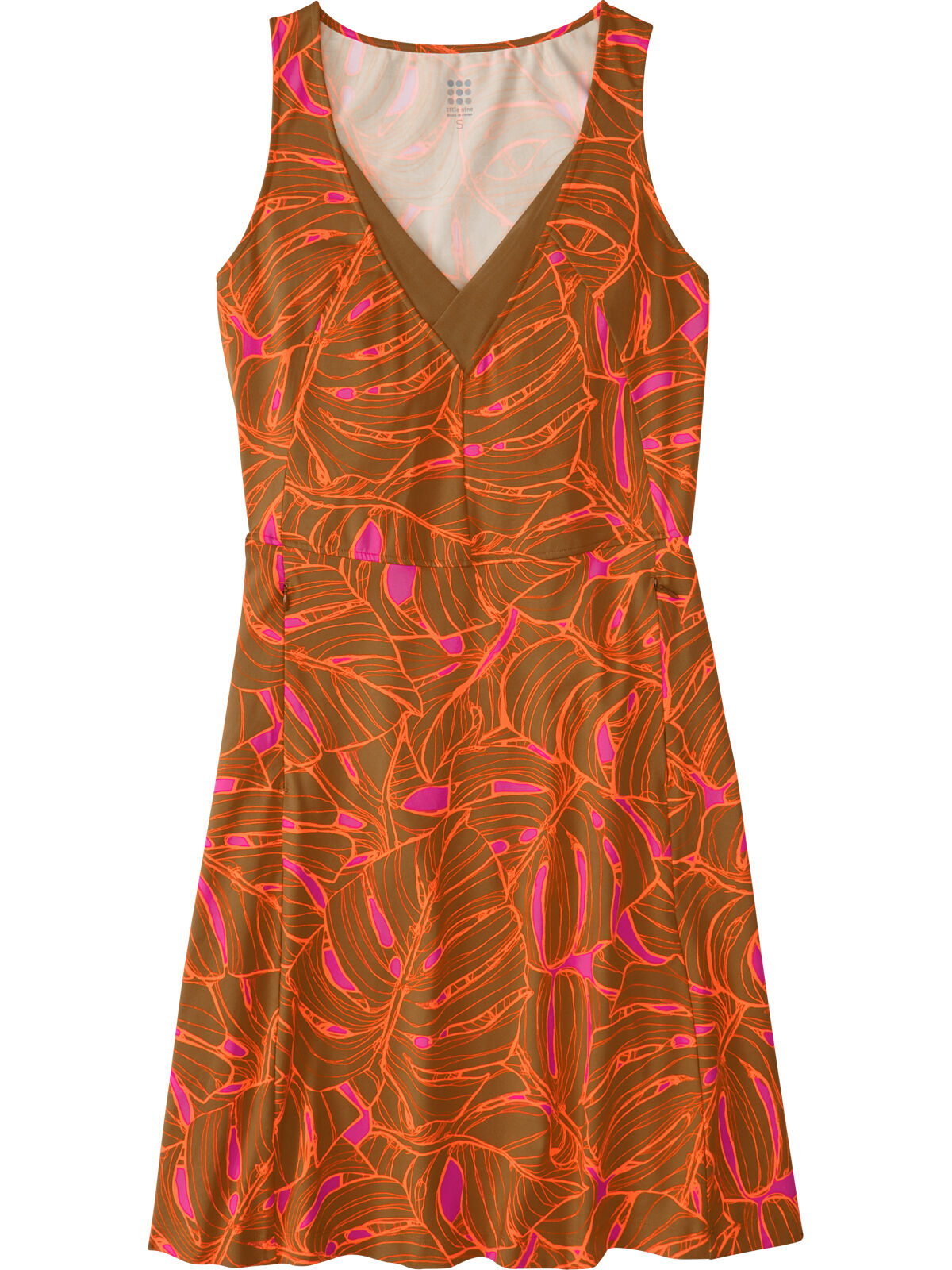 Fit and Flare Dress Sleeveless: Freelance Monstera | Title Nine