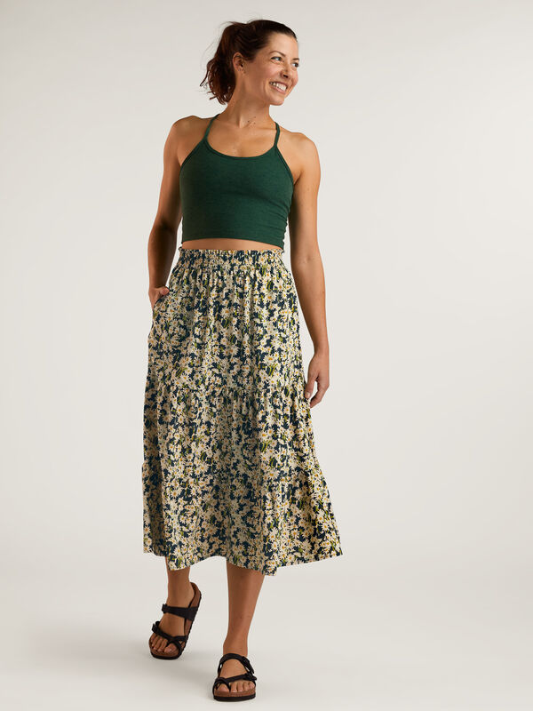Crusher Tiered Midi Skirt, , original