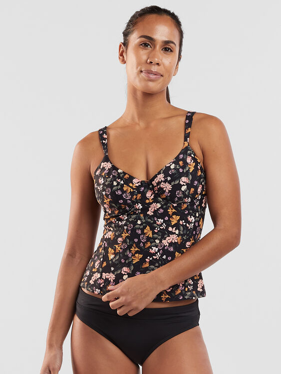 Underwire Tankini Top: Bodacious English Garden