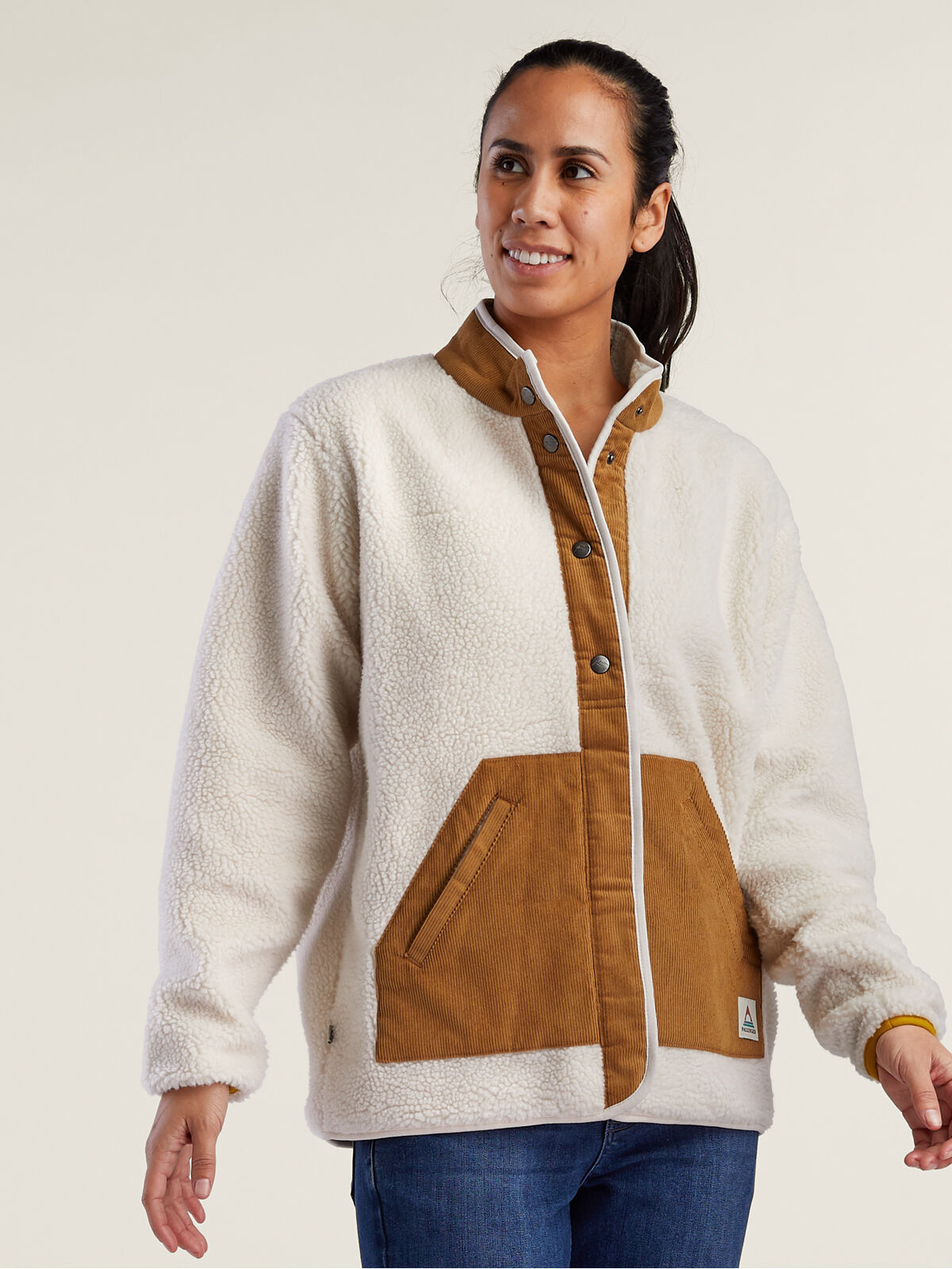 Women's Recycled Sherpa Fleece Jacket: Clover | Title Nine
