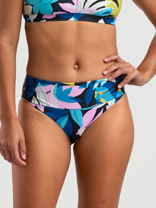 Left Coast Mid Rise Pocket Bikini Bottom - Kahala