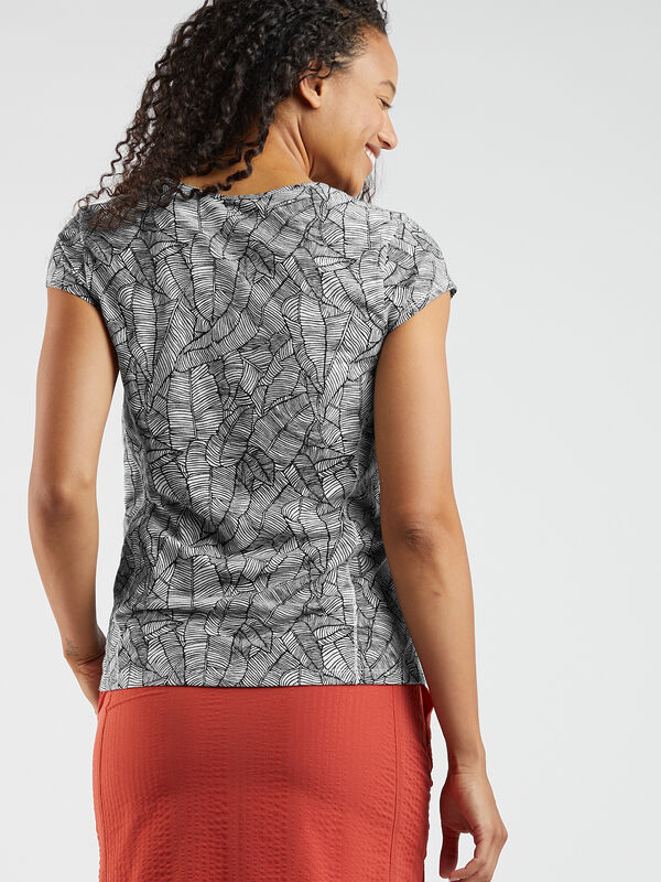 Henerala Short Sleeve Top - Linear Leaf, , original
