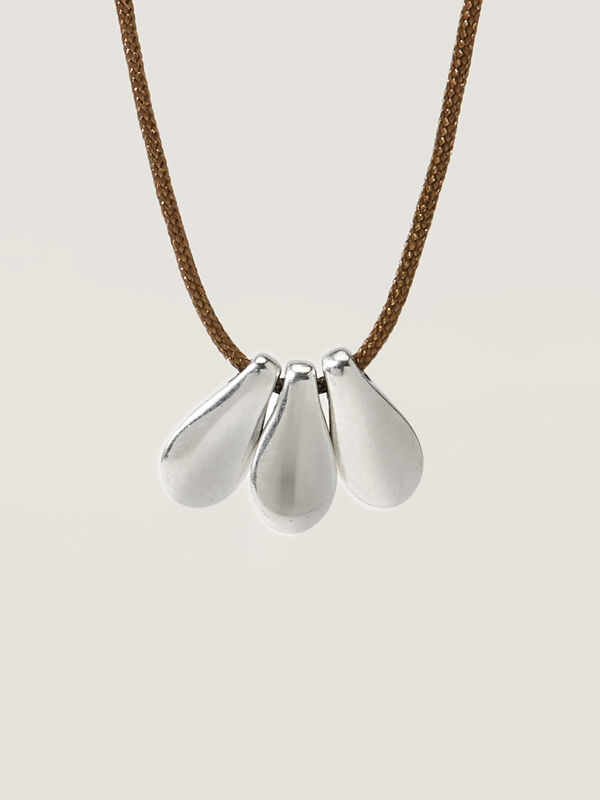 Tiny Charm Necklace - Three Petal, , original