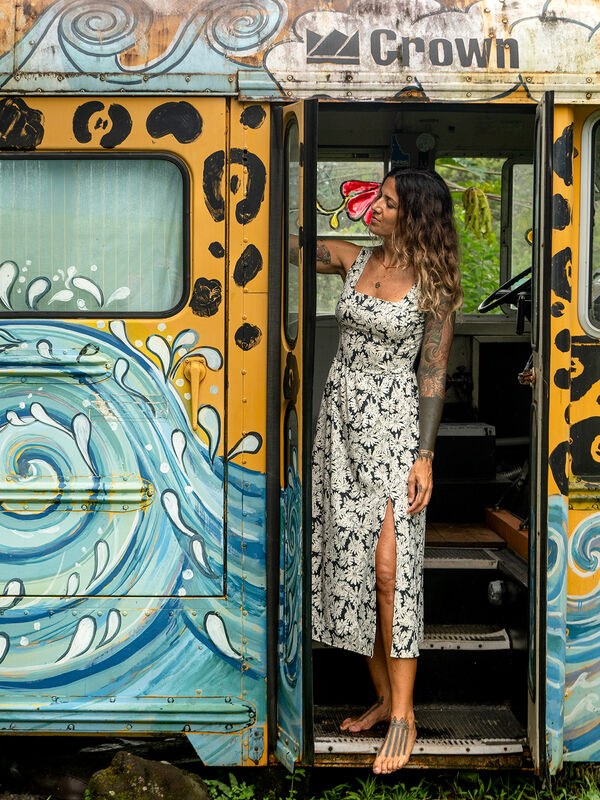 Crusher Column Midi Dress